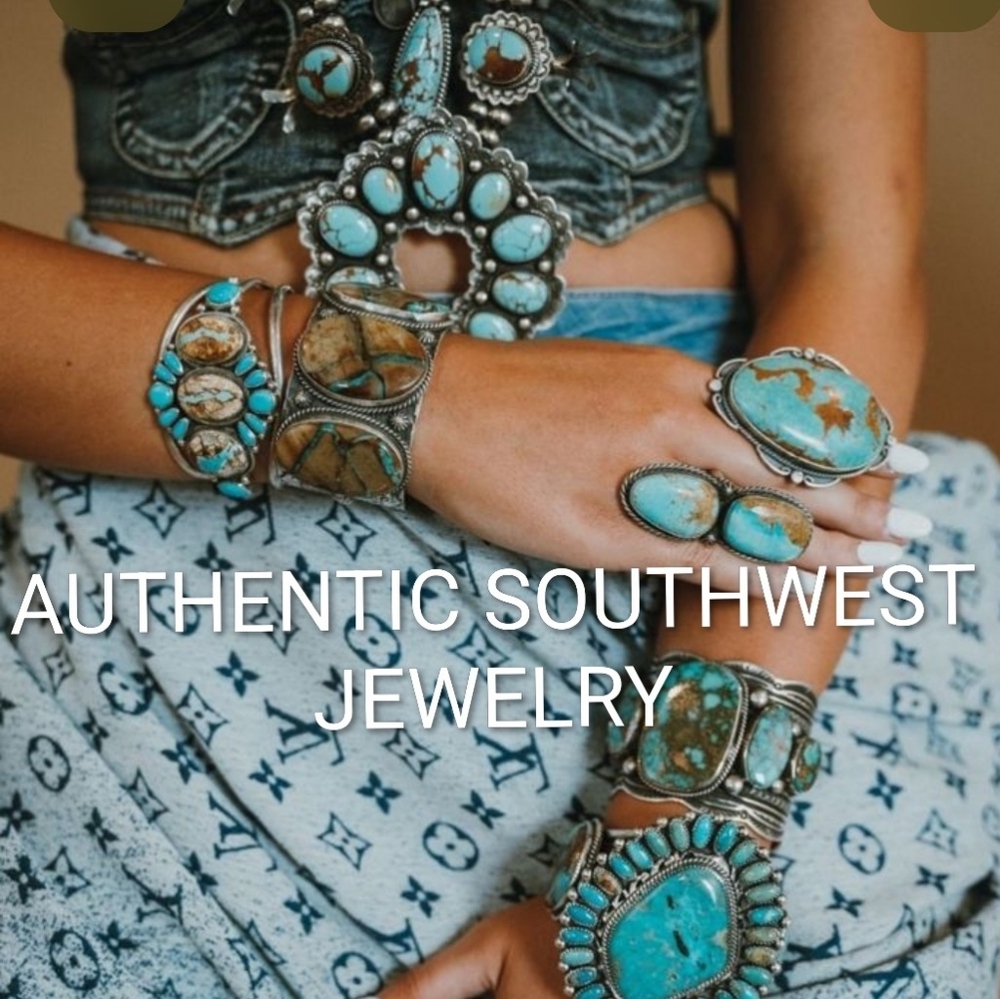 AUTHENTIC SOUTHWEST STYLE TURQUOISE JEWELRY 925 SS🩵🩵🩵🩵🩵🩵